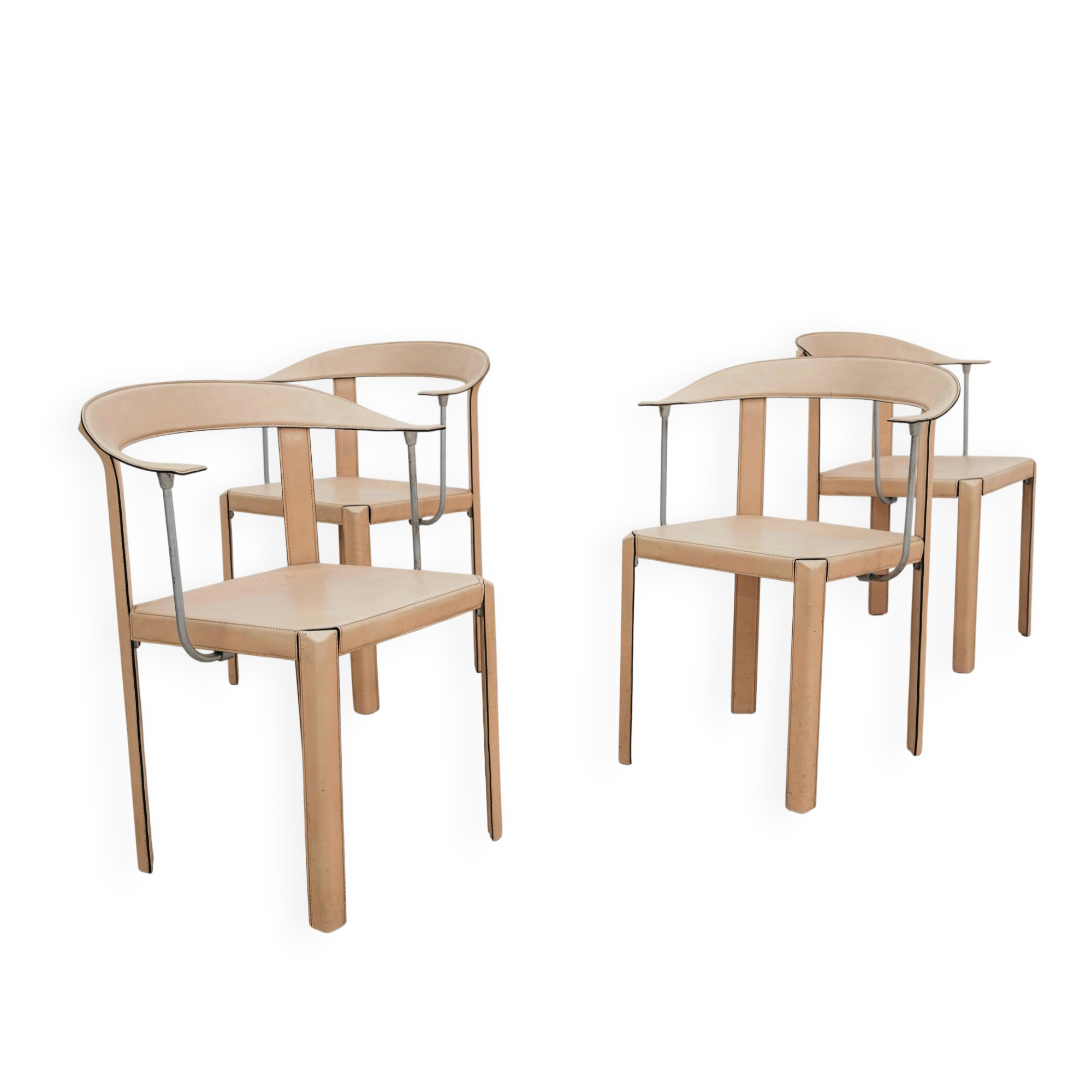 Tito Agnoli Ycami Collection 1986 Set 4 Poltroncine Gentiana Design