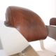 Pair of vintage lounge chairs Demon/Aviator in cognac leather and polished steel, Art Deco style.