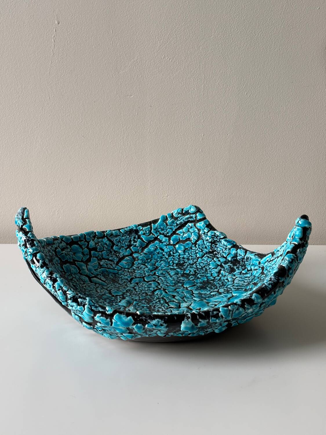 Turquoise ceramic cup Emaux des glaciers