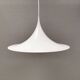 Vintage Fog & Mørup Semi Hanging Lamp, White Lacquered, Denmark 1970-80s