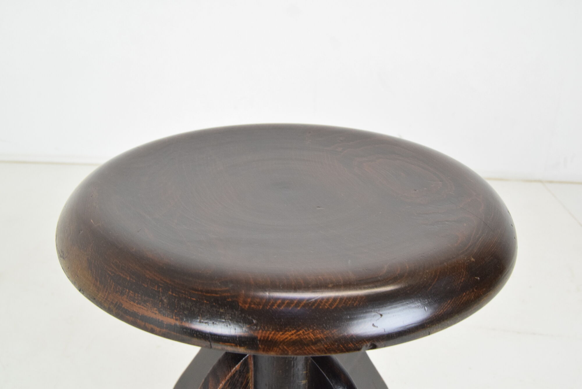 Mid-century height adjustable piano stool,1950's
