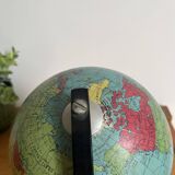 Small illuminated globe made of glass and paper from Cartes Taride 1963