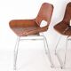 Suite de 4 chaises en rotin et chrome