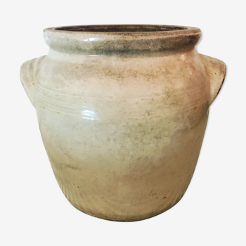 Glazed stoneware ear pot