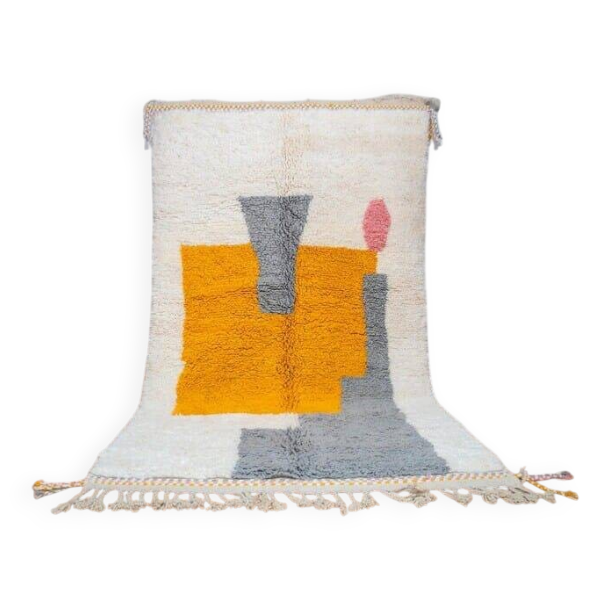 Traditional handmade Beni Ouraine rug, size 100 x 200 cm