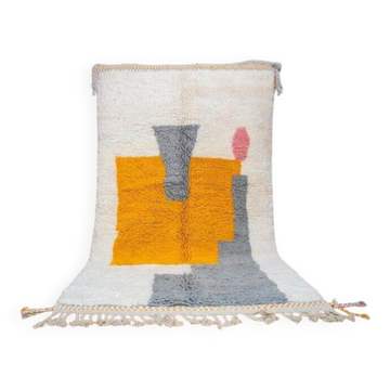 Tapis beni ouraine fait main traditionnelle taille 100 x 200 cm