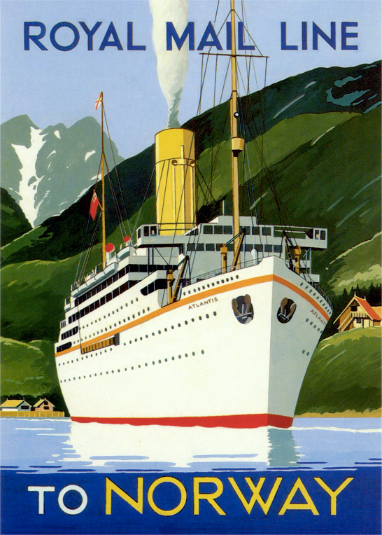 Norway travel cruise poster