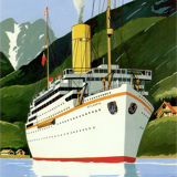 Norway travel cruise poster