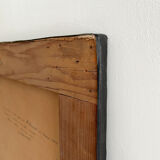 Old oil painting on canvas of a landscape by the pond.