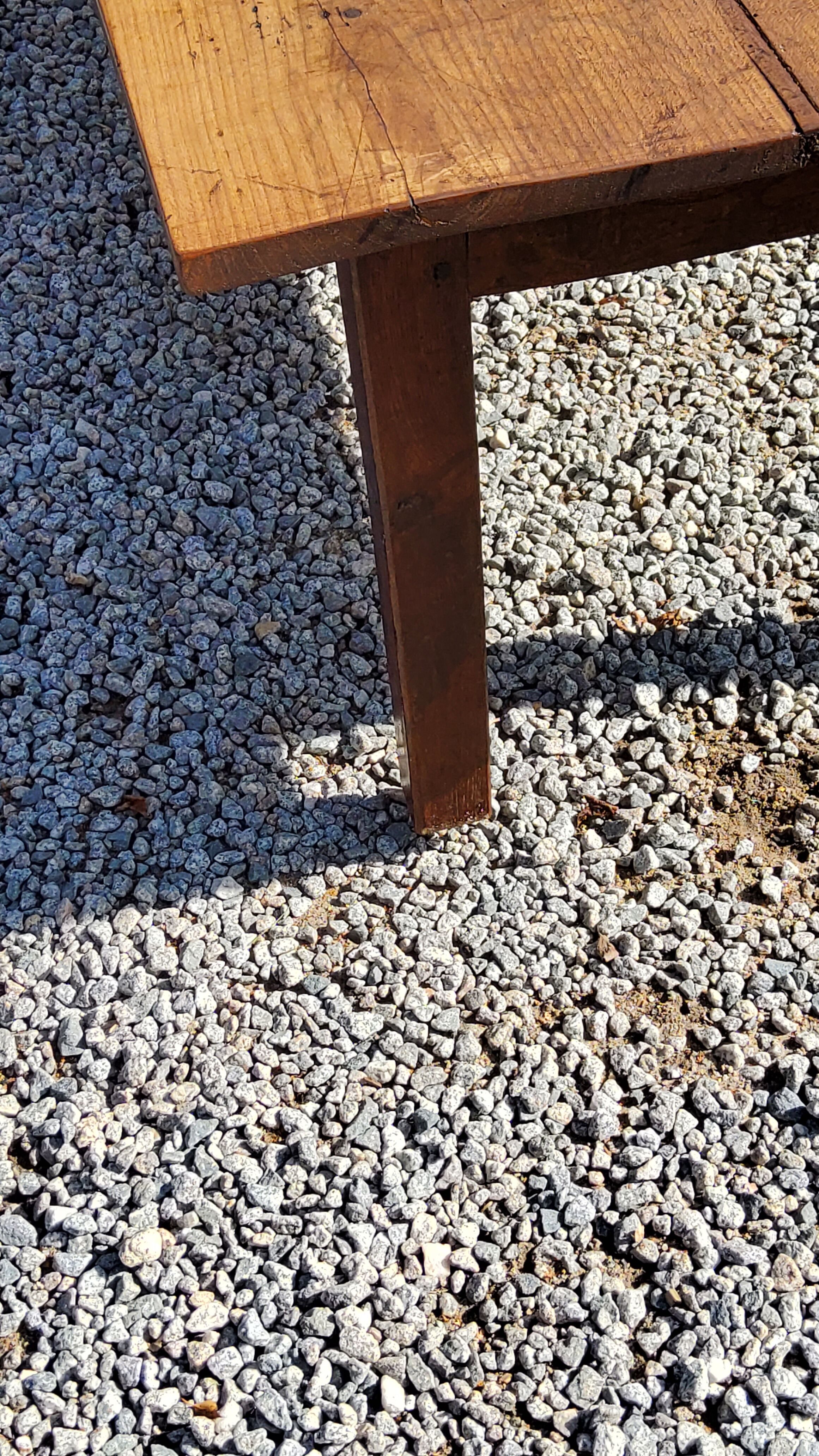 Table basse de ferme XIXième siècle plateau merisier piètement chêne 1 tiroir pieds fuseaux