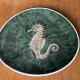 Fish service in glazed earthenware painted by hand signed Le Mao - 1960