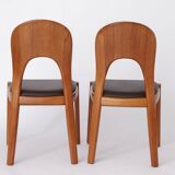 6 Vintage Chairs Niels Koefoed 1970s Teak Danish