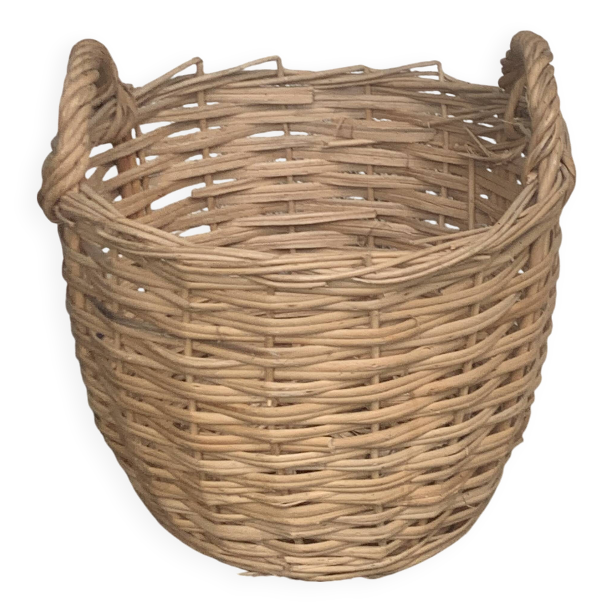 Basket, old Dame Jeanne basket, vintage and artisanal