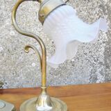 Pair of brass table lamps