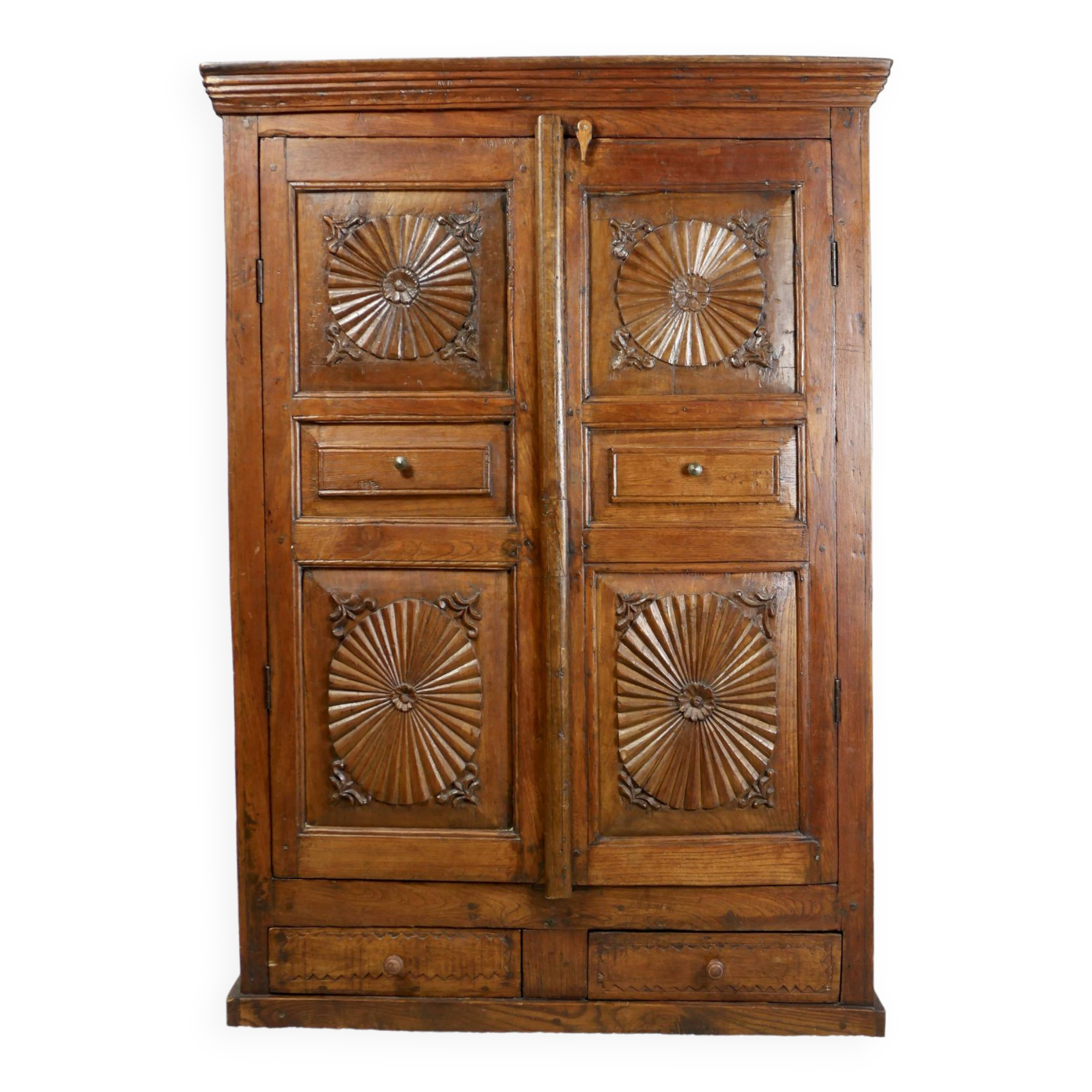 Antique carved wooden cabinet