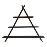 Etagère murale triangulaire en teck