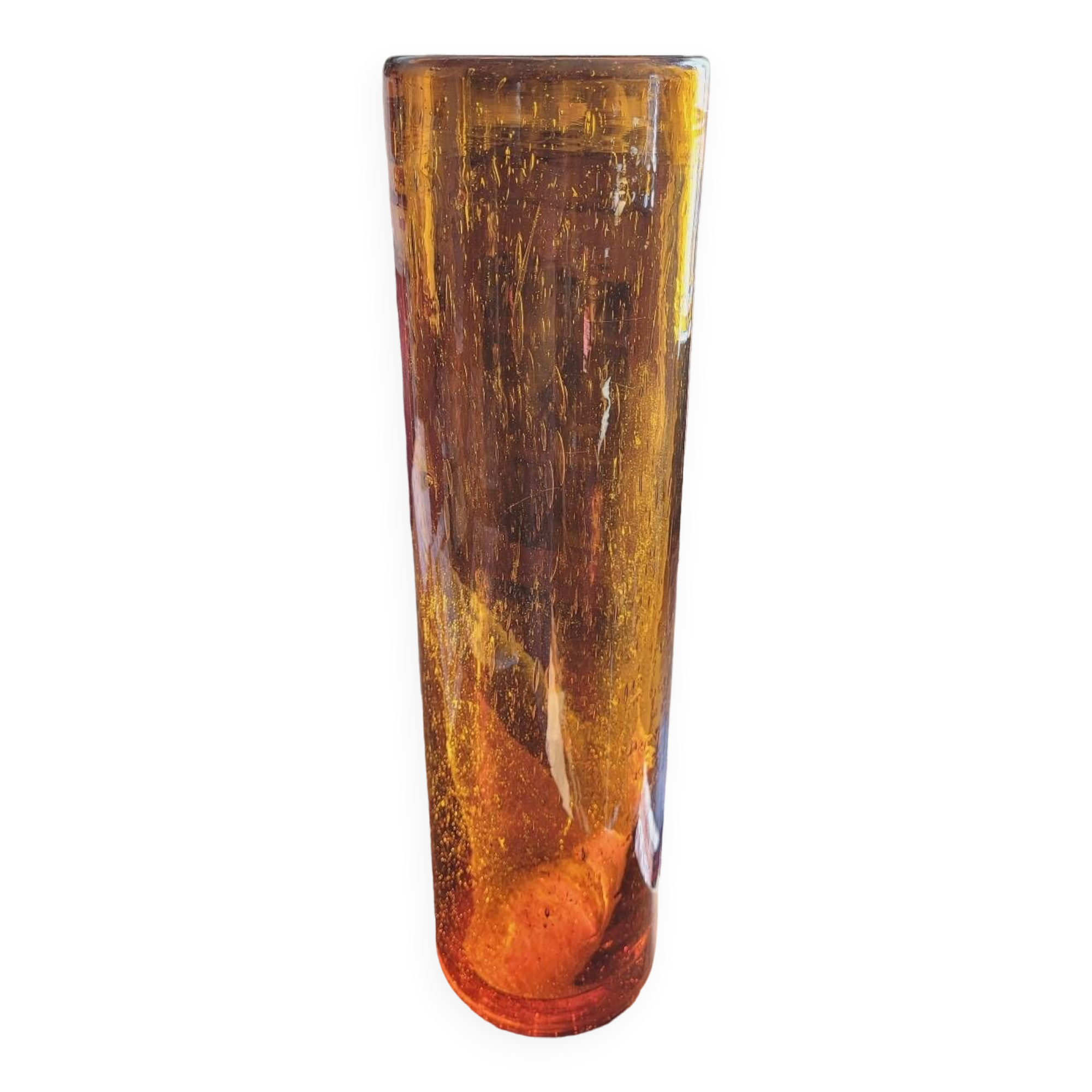 Biot glass vase