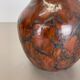 Ensemble de 2 vases en poterie Fat Lava Abstract Conçu par Ruscha, Allemagne, années 1960