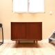 Small vintage Scandinavian teak sideboard