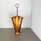 Original Metal Copper Brutalist Hollywood Regency Umbrella Stand Germany, 1970s