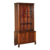 Astral glass library in Gothic Revival style, early Victorian.