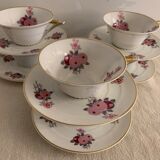 Set of 6 cups and 6 porcelain cups from Limoges