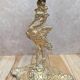 Antique brass candlestick heron – Orientalist Art Nouveau style