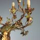 Antique neoclassical candelabrum in wood and iron, Italy, 19th century