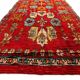 Vintage red Berber rug with multicoloured patterns - 145 x 300 cm