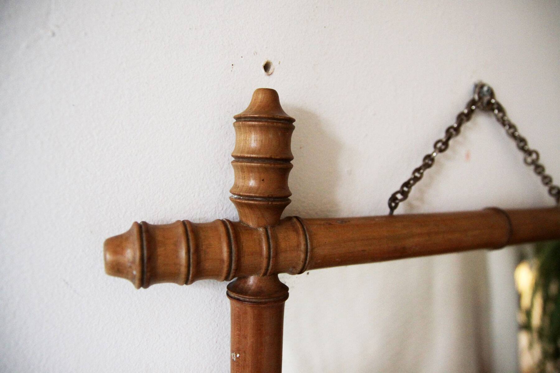 Bamboo effect wooden mirror