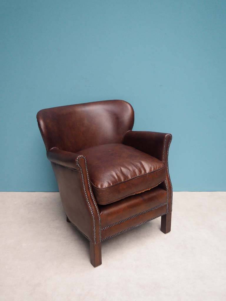 Fauteuil club en cuir