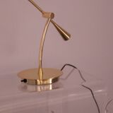 Set of 2 desk or table lamps in brass by Massive Belgium 1980's