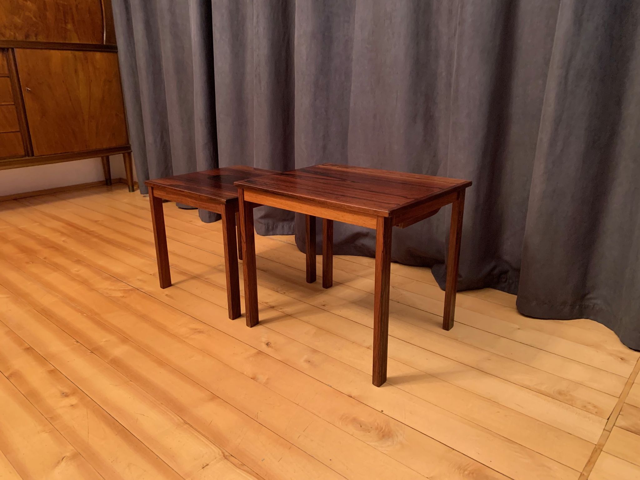 A pair of rosewood side tables Kvalitet Form Funktion Denmark 1960s