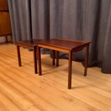 A pair of Kvalitet Form Funktion rosewood side tables Denmark 1960s