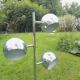 Floor lamp 3 balls vintage lighting 1970 stainless steel