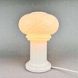 Mid Century Opaine Glass Table Lamp