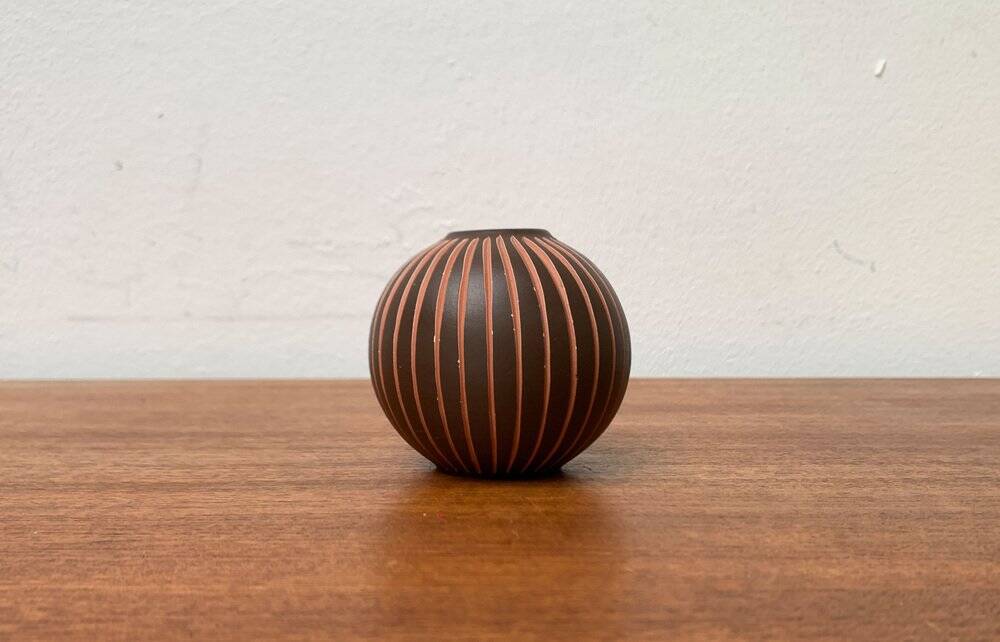 Wormser Terra-Sigillata pottery vase from Germany, mid-century, 1960s.