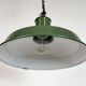 Industrial British Green Enamel Factory Pendant Lamp, 1960s