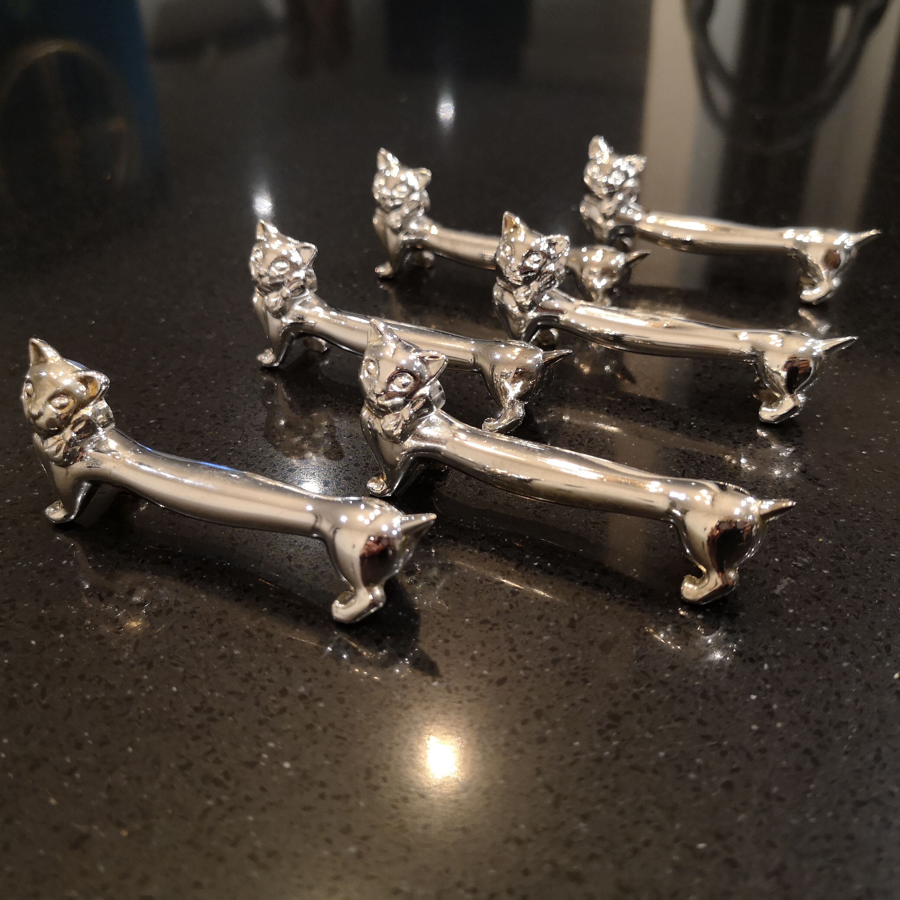 Set de 6 porte-couteaux vintage