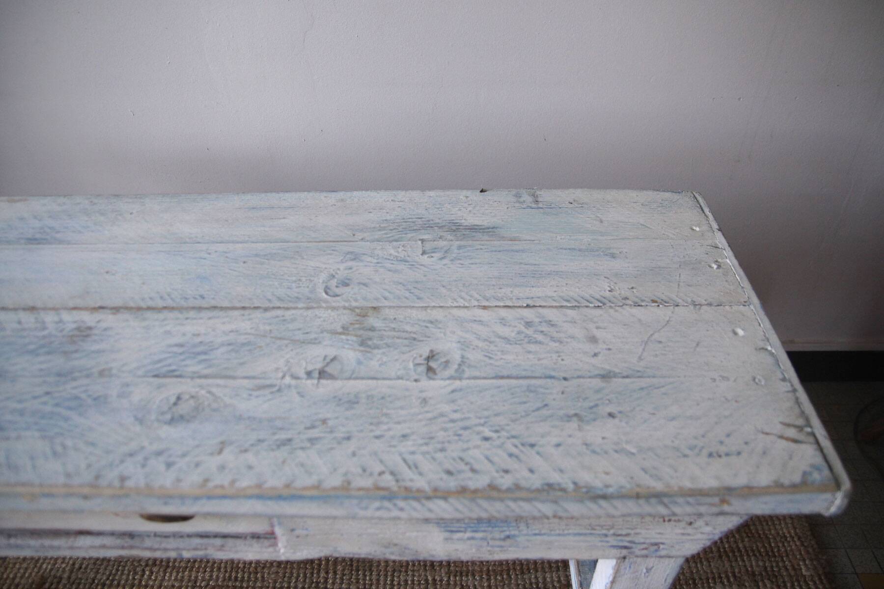 Console / patinated wooden shelf