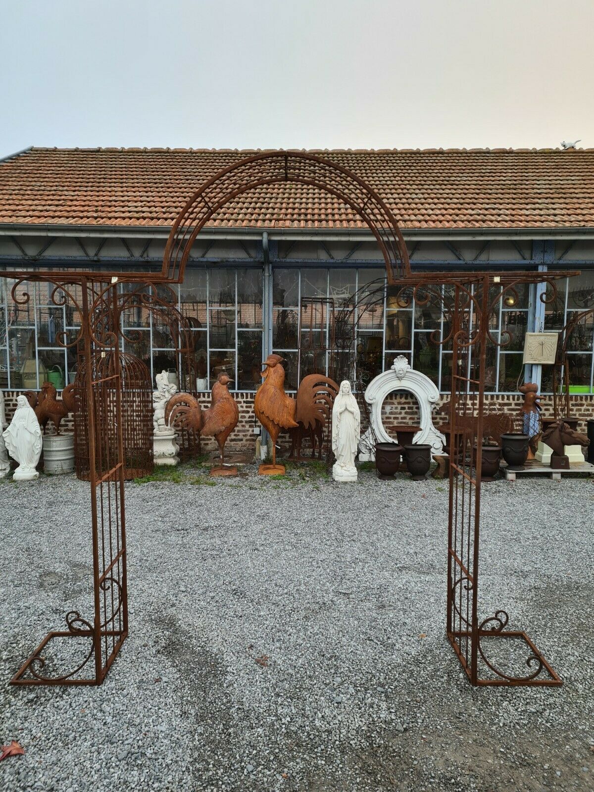 Wrought iron garden arch