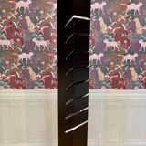 Black steel floor lamp