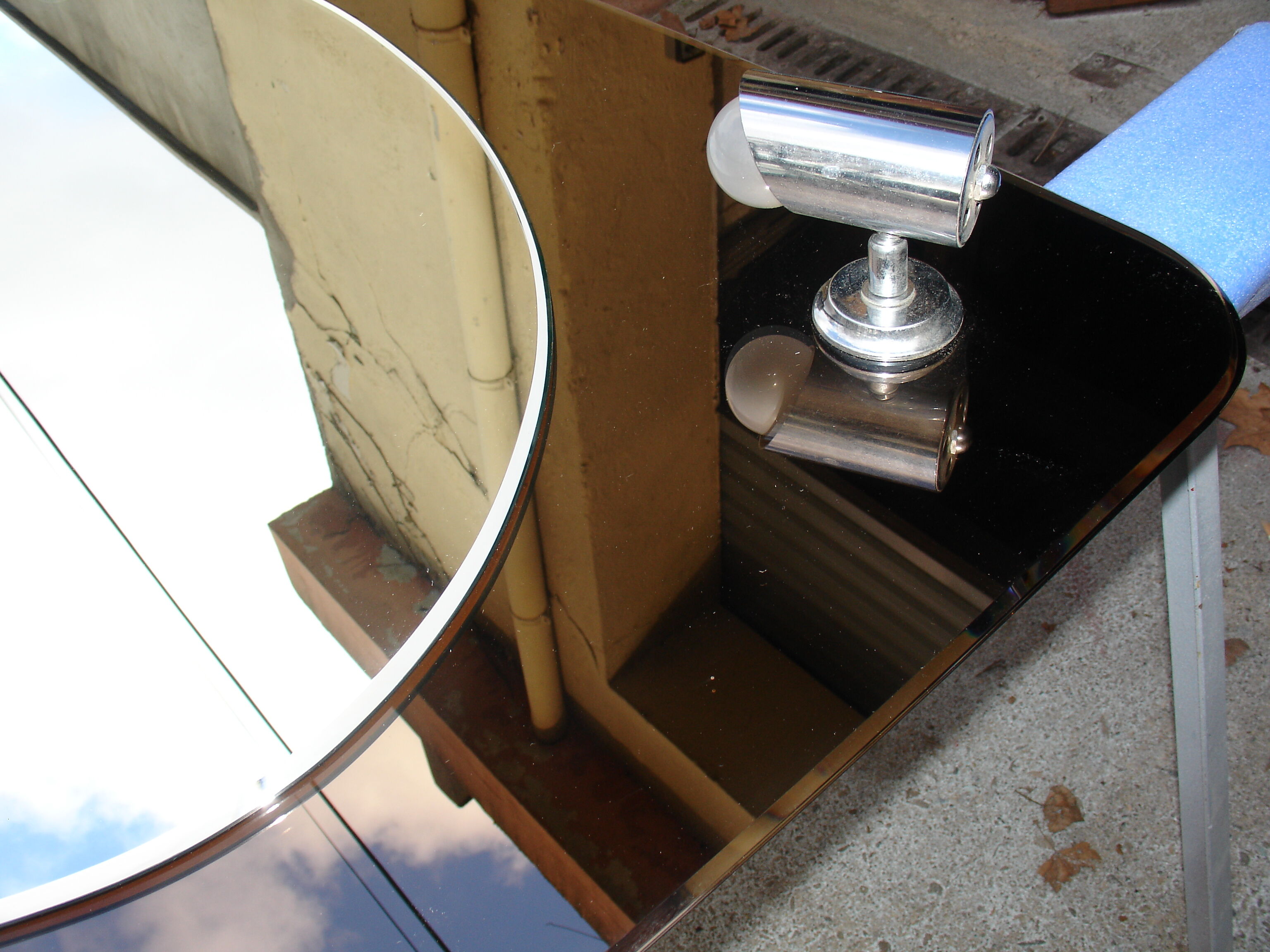Large mirror light around 1970