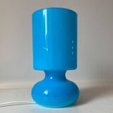 Pair of IKEA Lykta lamps in turquoise opaline
