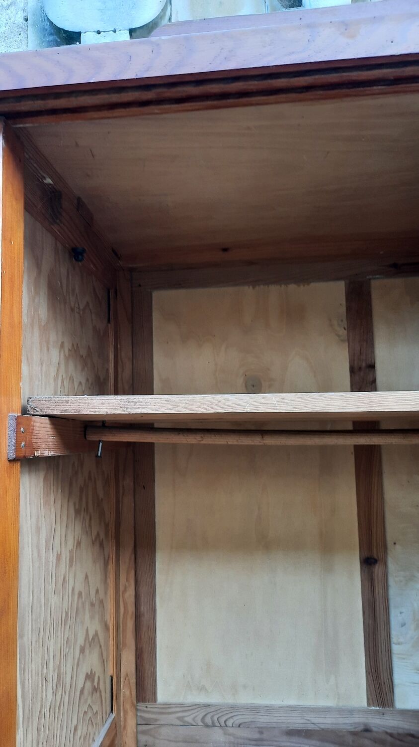 Vintage wardrobe with sliding door