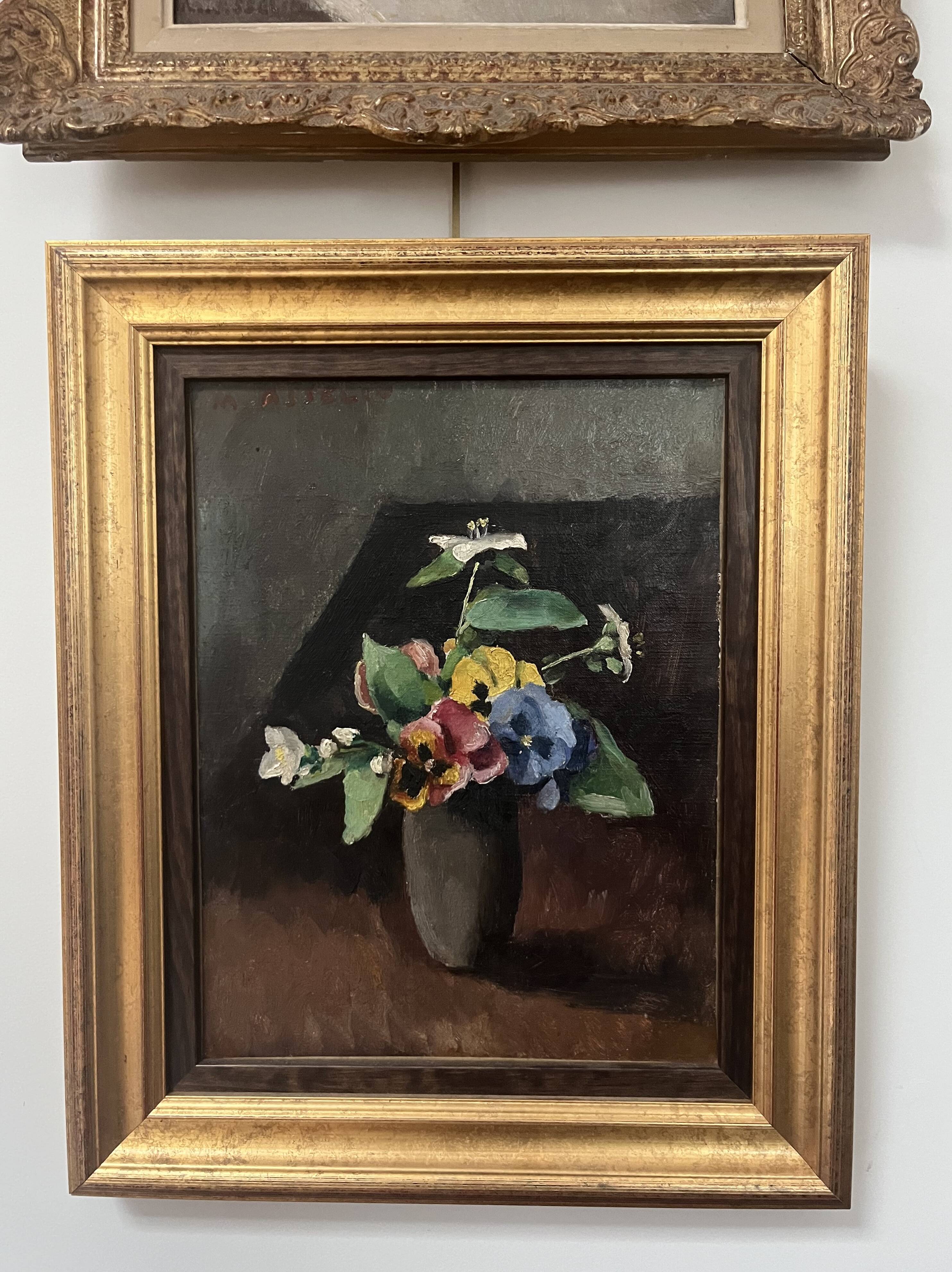 Oil on canvas "A bouquet of flowers in a vase", Maurice Asselin (1882-1947) 1942