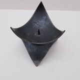 Signed steel candle holder, 1970