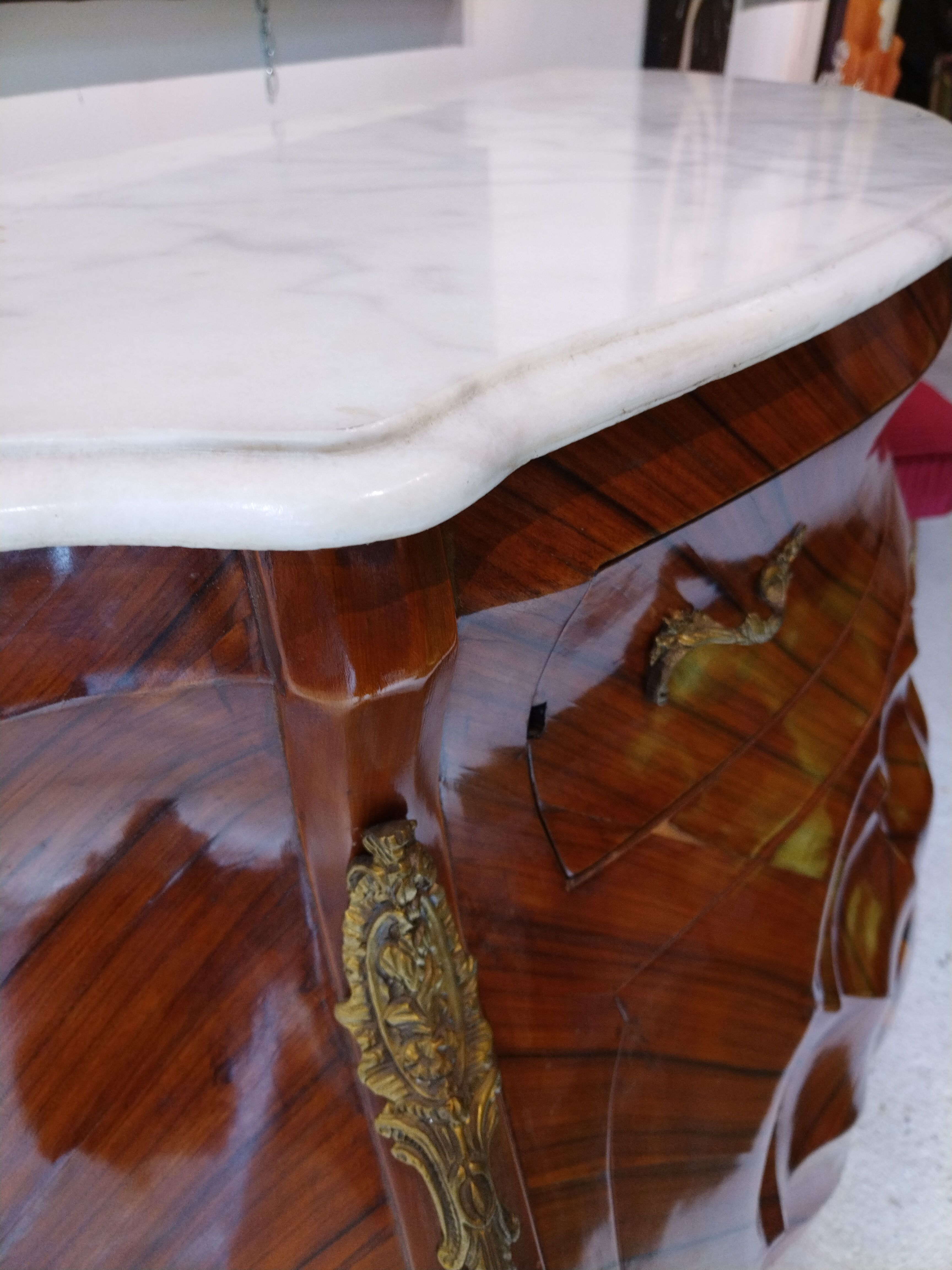 Louis XV style marquetry bar furniture