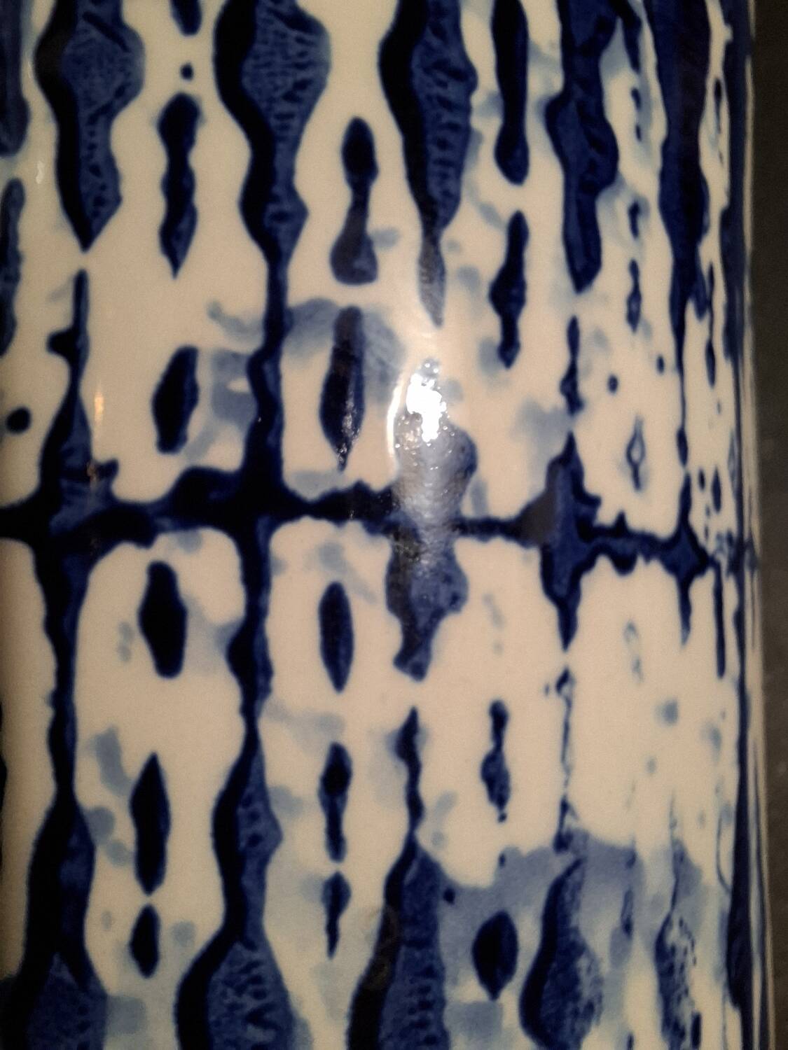 Contemporary blue ceramic vase