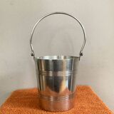 Ice bucket with handle from the late 19th / early 20th century in hallmarked silver-plated metal